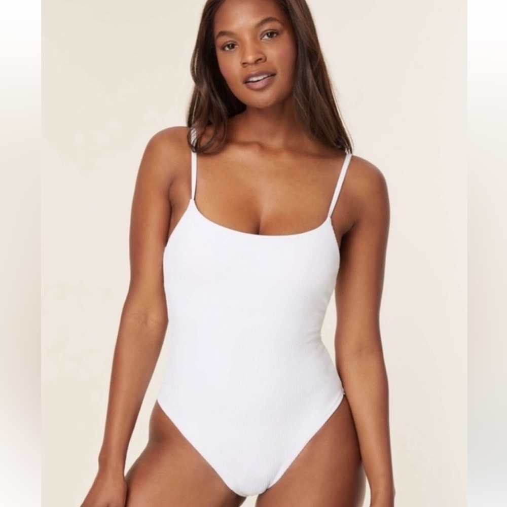 NWOT Andie Jetties Ribbed Cross-back Swimsuit